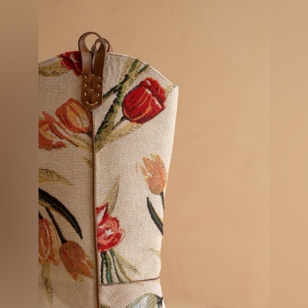 Tulip Floral Tapestry Cowboy Boots - Oasis Society - Picture 4 of 7
